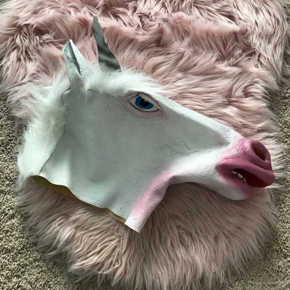 Rubber Unicorn Horse Head Mask - Picture 1 of 2